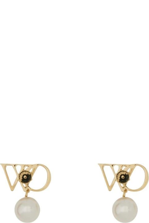 Off-White for Women Off-White Ow Logo Plaque Drop Earrings