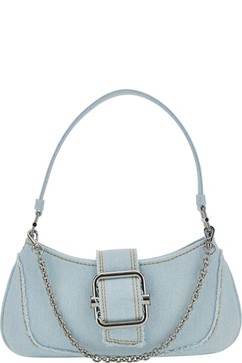 OSOI Totes for Women OSOI 'small Brocle' Light Blue Shoulder Bag In Cotton Denim Woman