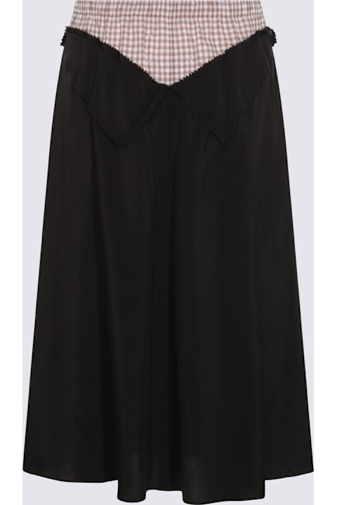 Maison Margiela for Women Maison Margiela Black Viscose Midi Skirt