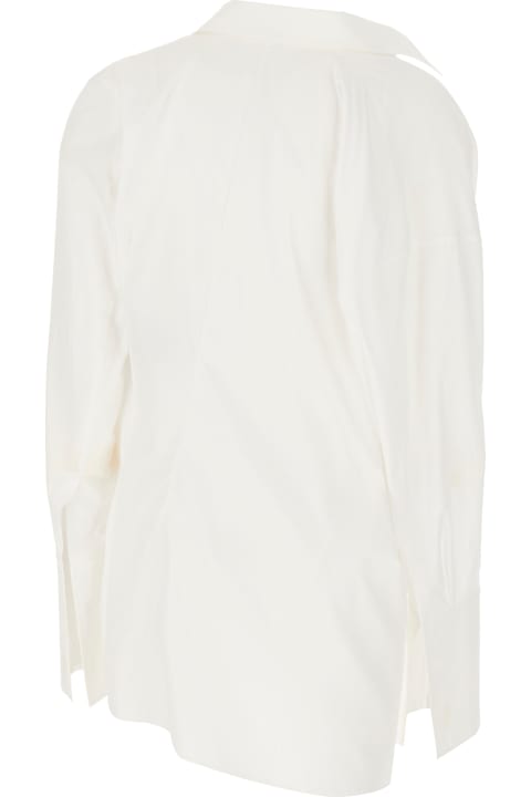 Ann Demeulemeester Topwear for Women Ann Demeulemeester White Poplin Jotie Blouse