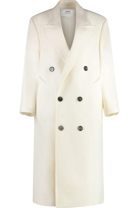 Ami Alexandre Mattiussi Coats & Jackets for Women Ami Alexandre Mattiussi Double-breasted Wool Coat