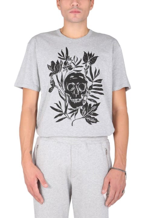 Topwear for Men Alexander McQueen Skull Printed Crewneck T-shirt