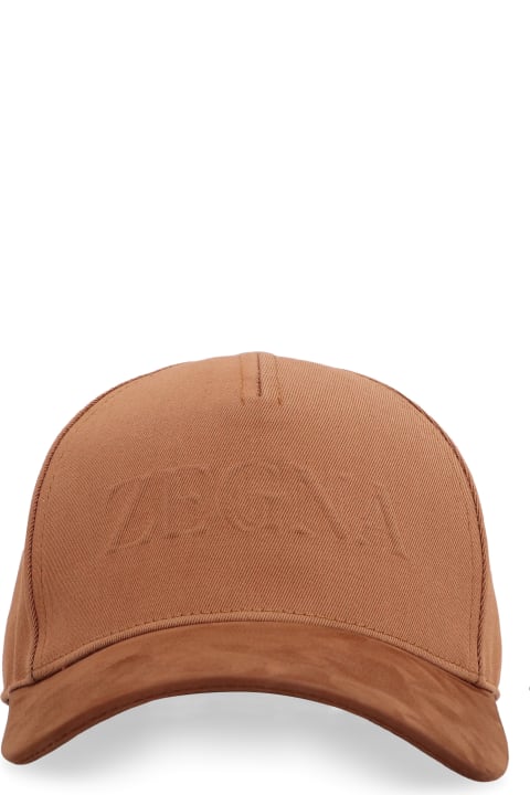 Hats for Men Zegna Logo Baseball Cap