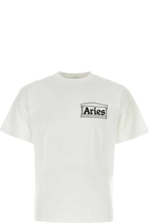 Aries Topwear for Women Aries White Cotton Temple T-shirt