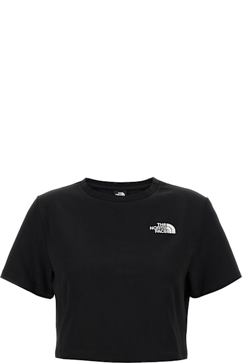 The North Face Topwear for Women The North Face Logo Embroidery Crop T-shirt