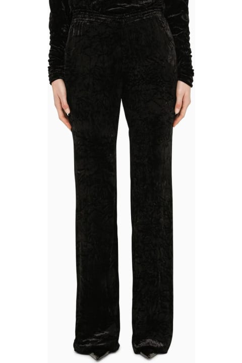 Fashion for Men Saint Laurent Wide Black Velvet Trousers