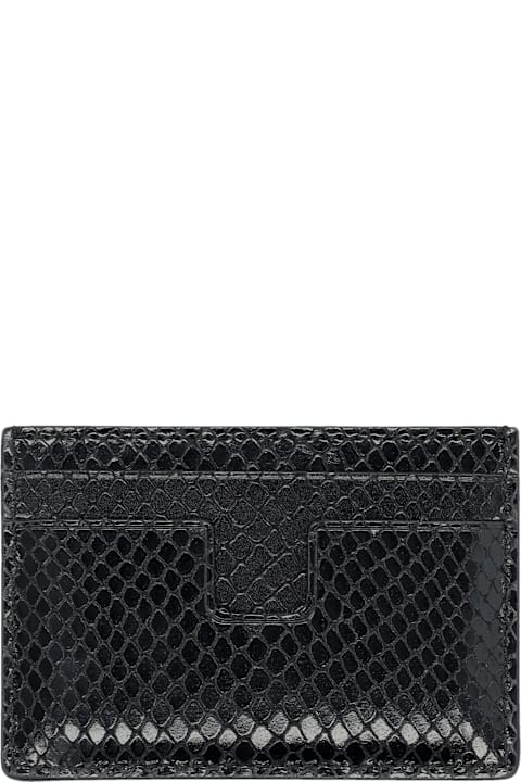 Tom Ford Wallets for Men Tom Ford Printed Python Cardholder