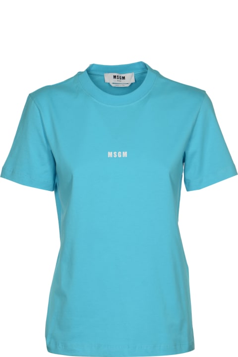Clothing for Women MSGM Logo Round Neck T-shirt