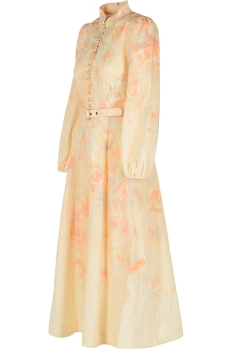 Zimmermann for Women Zimmermann 'crush' Pink Linen Dress