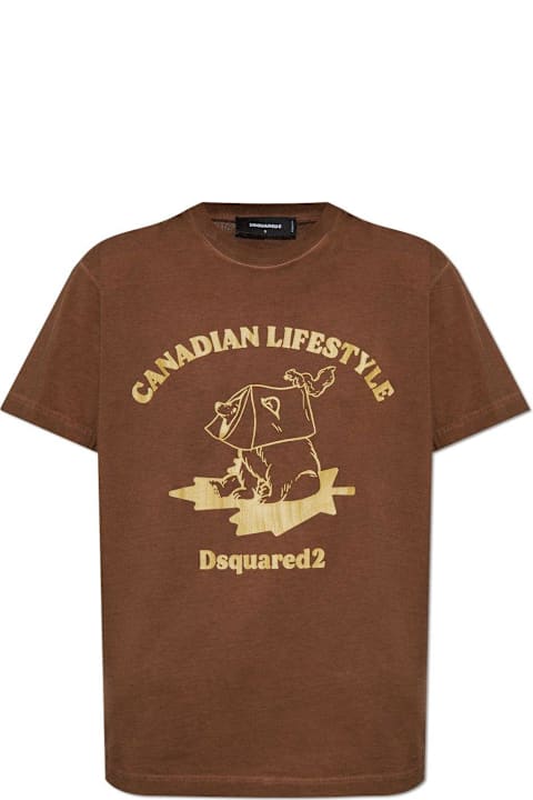 Homeware Dsquared2 Graphic Printed Crewneck T-shirt