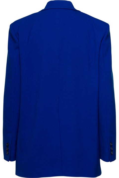 The Andamane Clothing for Women The Andamane 'guia' Oversized Electric Blue Single-breasted Jacket In Viscose Blend Woman