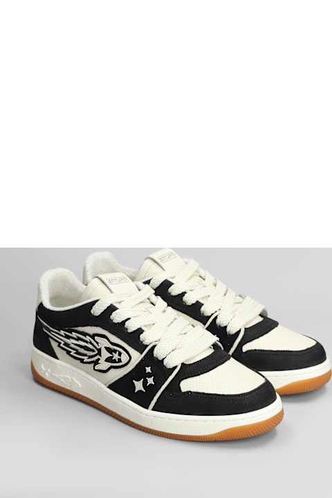Enterprise Japan for Men Enterprise Japan Egg Rocket Sneakers In Beige Suede And Leather