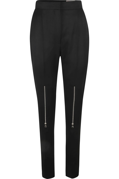 Homeware Alexander McQueen Zip Applique Regular Plain Trousers