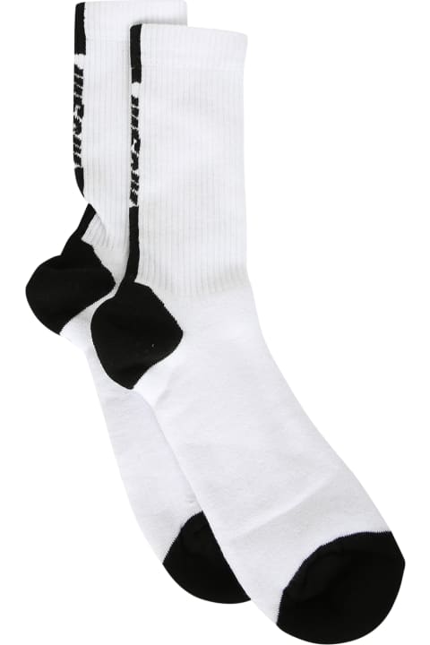 MSGM Underwear for Men MSGM Ribbed Socks With Logo From Msgm