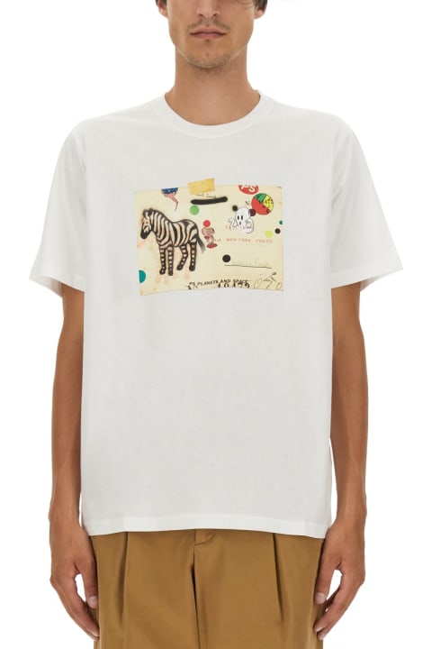 PS by Paul Smith Topwear for Men PS by Paul Smith Zebra Card T-shirt