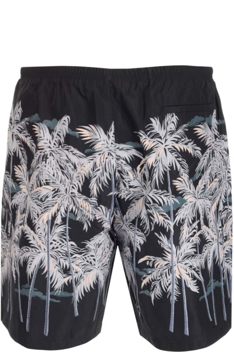 Palm Angels Men Palm Angels Palm Printed Swim Shorts