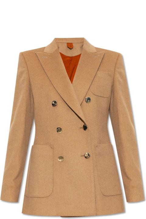 Coats & Jackets for Women Max Mara Piombo Double-breasted Long-sleeved Blazer
