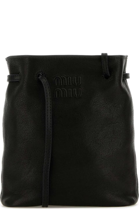 Fashion for Women Miu Miu Black Leather Crossbody Bag