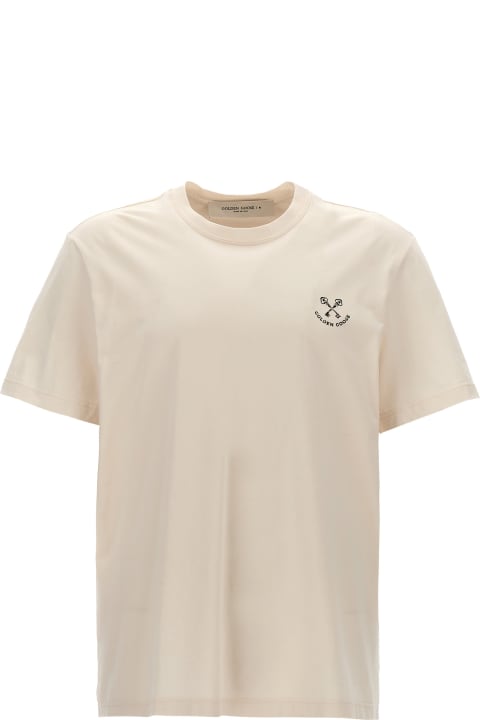 Golden Goose ملابس علوية لـ القسم الرجالي Golden Goose Logo Print T-shirt