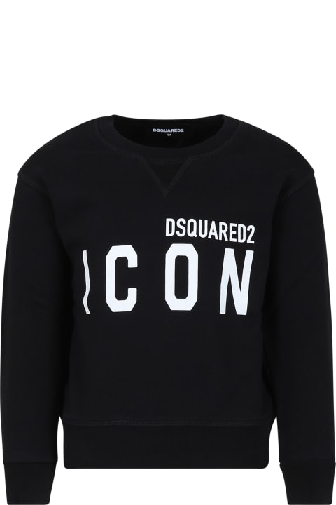 Homeware Dsquared2 Black Sweatshirt For Boy With Logo