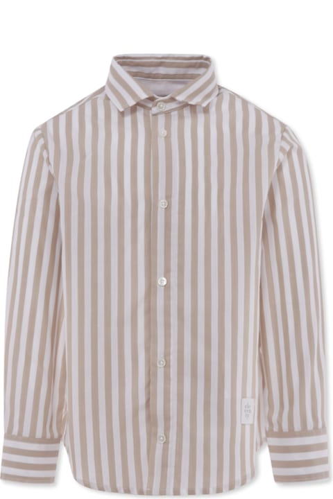 Eleventy for Boys Eleventy Beige Shirt For Boy With Logo