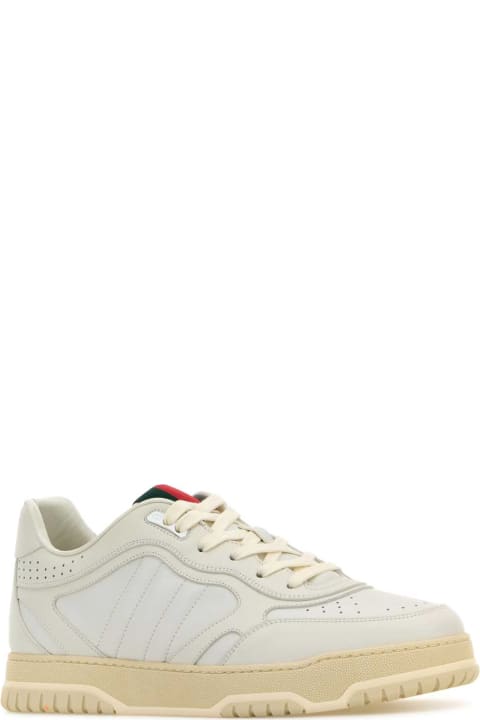 Gucci Sneakers for Men Gucci White Leather Re-web Sneakers