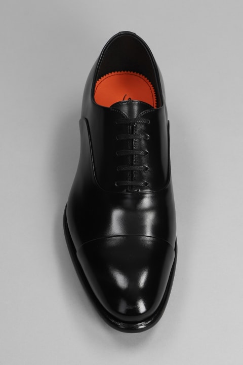 Santoni Black Oxford Shoe | italist
