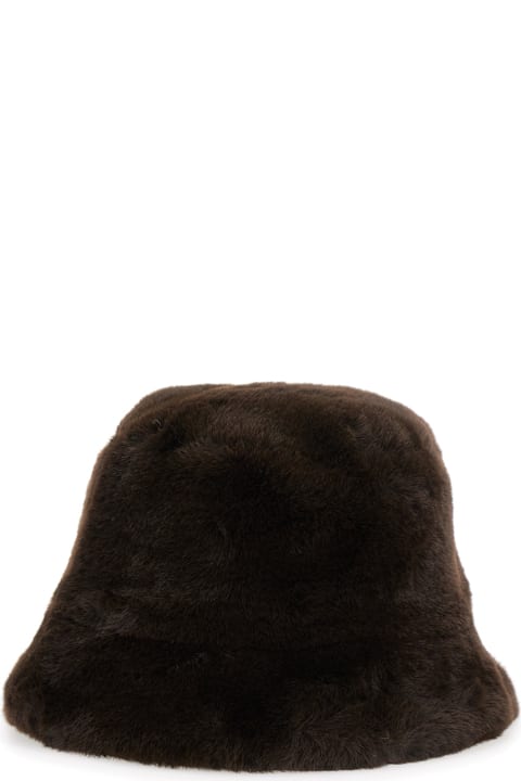 Apparis for Men Apparis 'amara' Brown Bucket Hat In Ecofur Woman