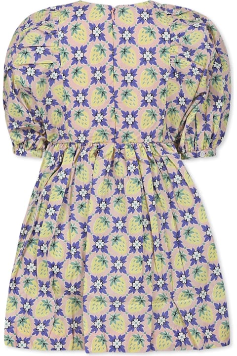 Homeware Molo Multicolor Dress For Girl With Strawberry And Floral Print