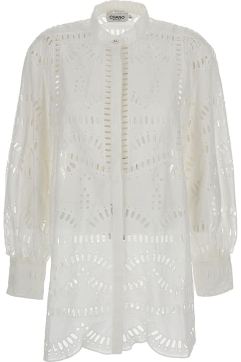 Charo Ruiz Clothing for Women Charo Ruiz White 'jeky' Blouse With Cut-out Detail In Cotton Woman