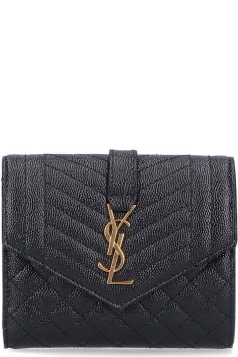 Saint Laurent for Women Saint Laurent Monogram Compact Tri-fold Wallet