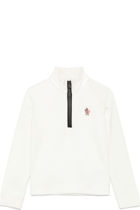 Topwear for Boys Moncler Unisex White Sweatshirt