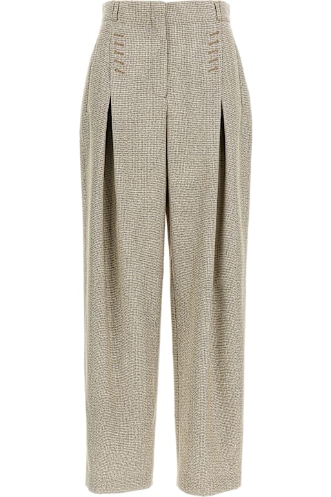 Sale for Women Fendi Micro Check Trousers