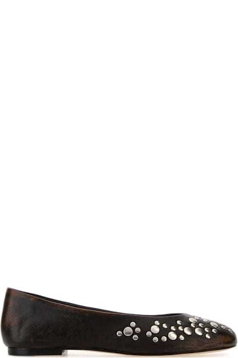 Gimaguas Brown Leather Ballerinas