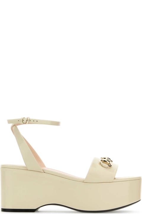 Gucci Sandals for Women Gucci Ivory Leather Sandals