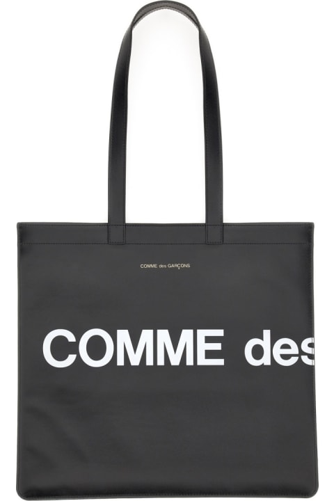Totes for Men Comme des Garçons Wallet Huge Logo Tote Bag