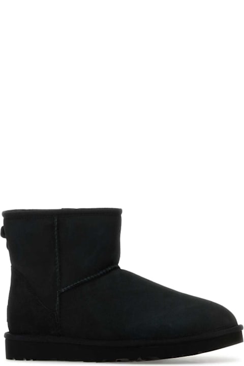 أدوات منزلية UGG Black Suede Classic Mini Ii Ankle Boots