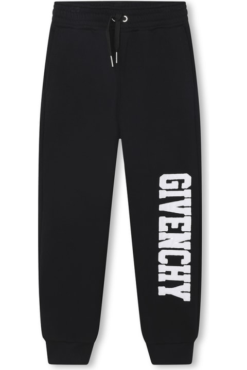 Givenchy for Boys Givenchy Black Joggers With Front Logo
