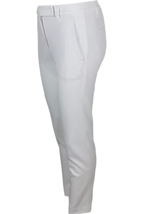 Pants & Shorts for Women Brunello Cucinelli Stretch Cotton Cigarette Trousers