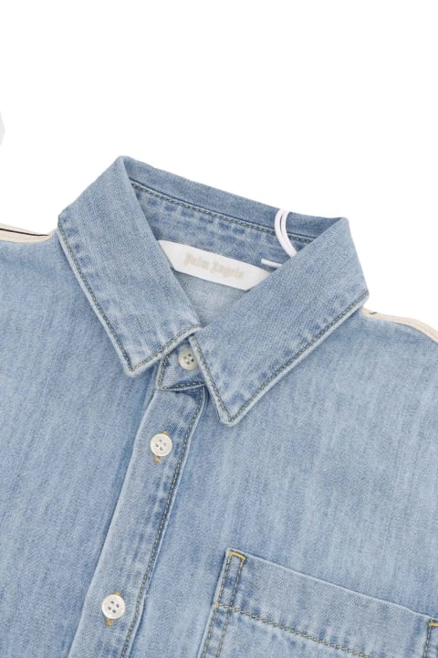 Palm Angels قمصان لـ أولاد Palm Angels Denim Shirt With Logo