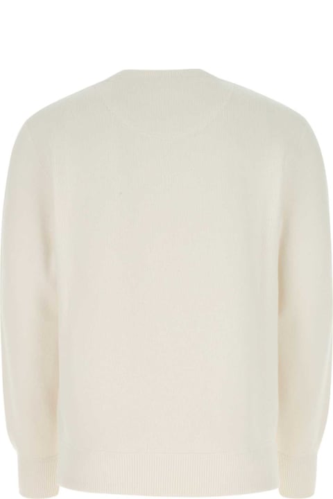 Prada for Men Prada Ivory Stretch Cashmere Blend Sweater