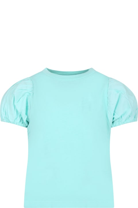 Molo for Kids Molo Light Blue T-shirt For Girl With Print