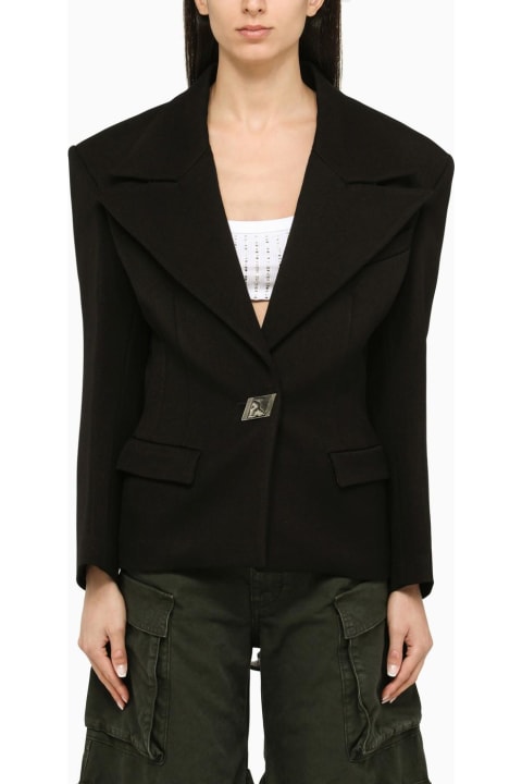 The Attico Coats & Jackets for Women The Attico Black Single-breasted Blazer