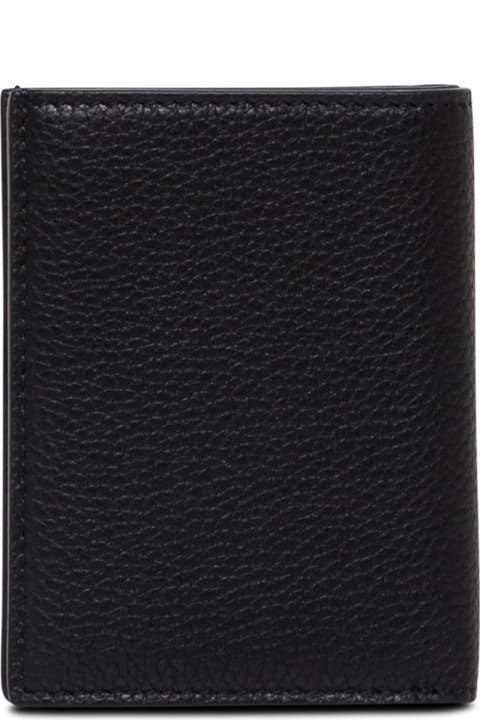 أدوات منزلية Tom Ford Black Card Holder With Embossed Logo Lettering On The Front In Grained Leather Man
