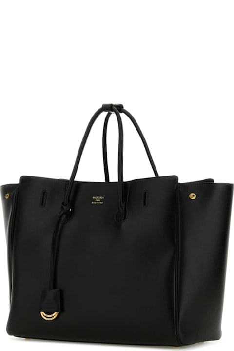 Homeware Balenciaga Black Leather Carry All Hampton Shopping Bag