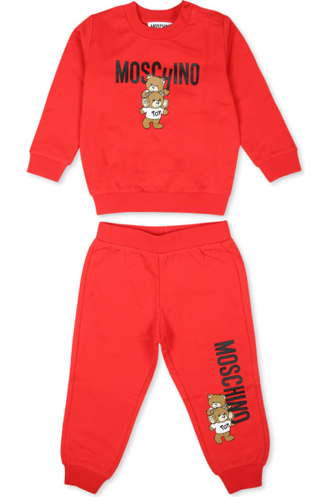 Moschino for Kids Moschino Red Suit For Babykids With Teddy Bears