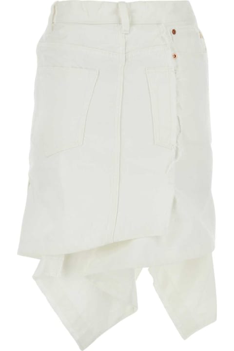 ウィメンズ Sacaiのスカート Sacai White Denim Skirt