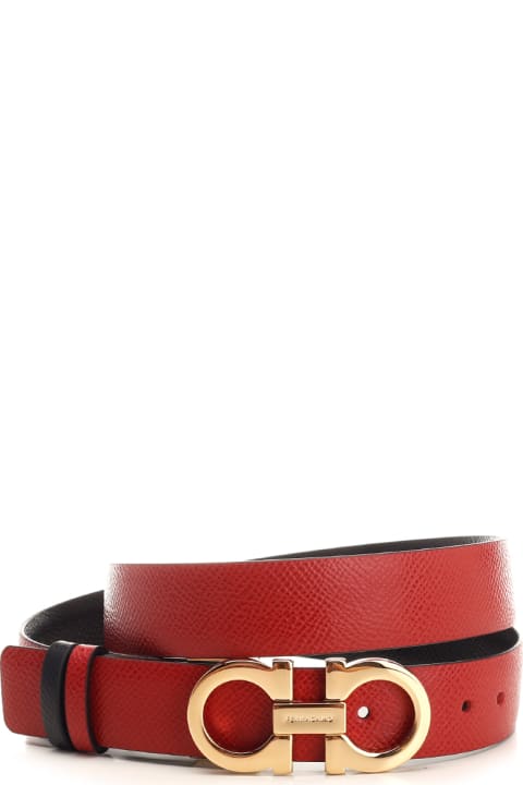 Ferragamo أحزمة لـ السيدات Ferragamo Gancini Reversible Belt