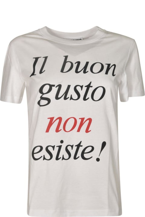 Fashion for Women Moschino Slogan-printed Crewneck T-shirt