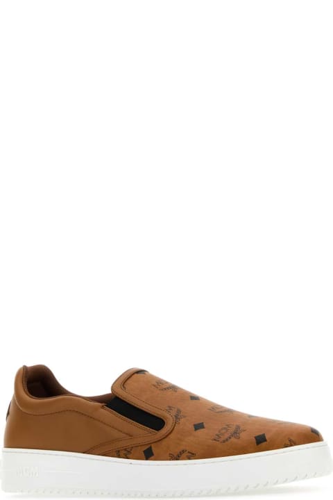 MCM Sneakers for Women MCM Caramel Canvas And Leather Terrain Slip Ons